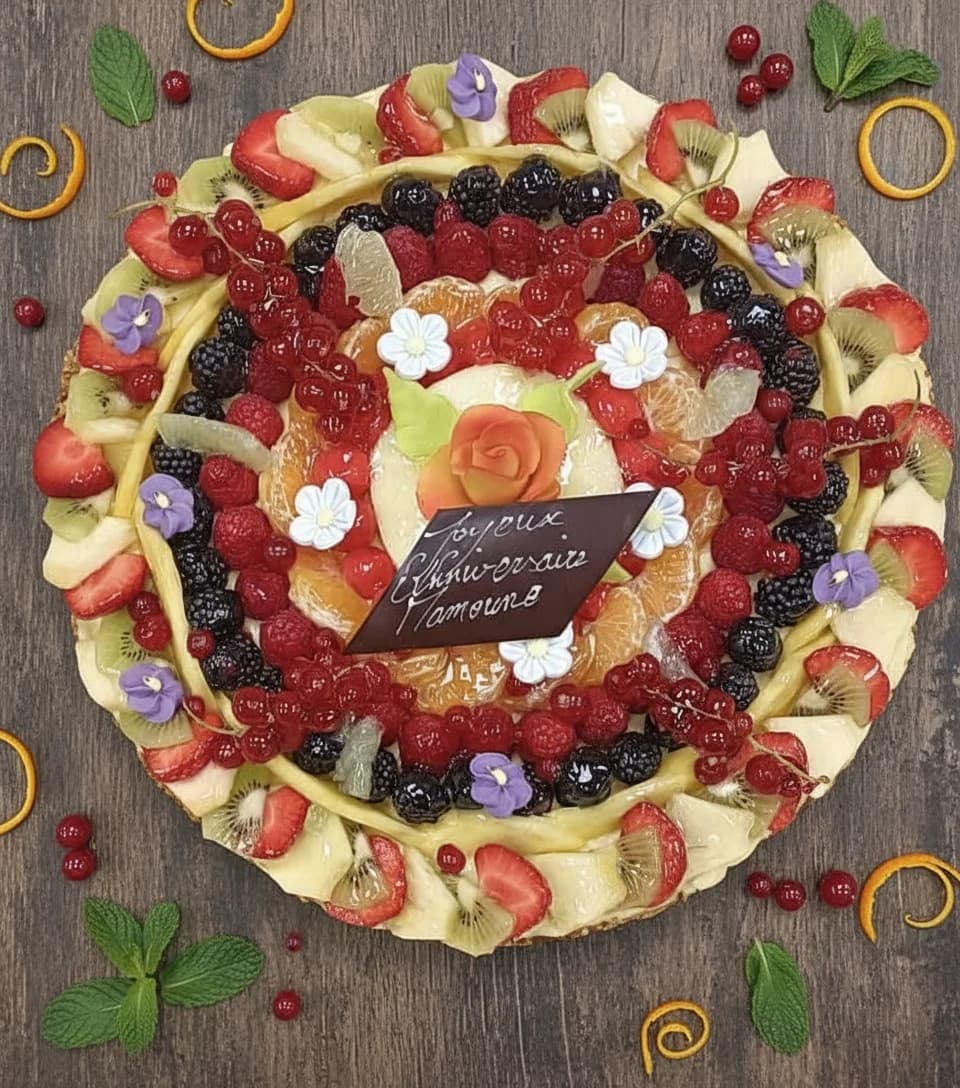 Entremets Tutti Frutti Aux Délices Lorraines, fruits frais et crème
