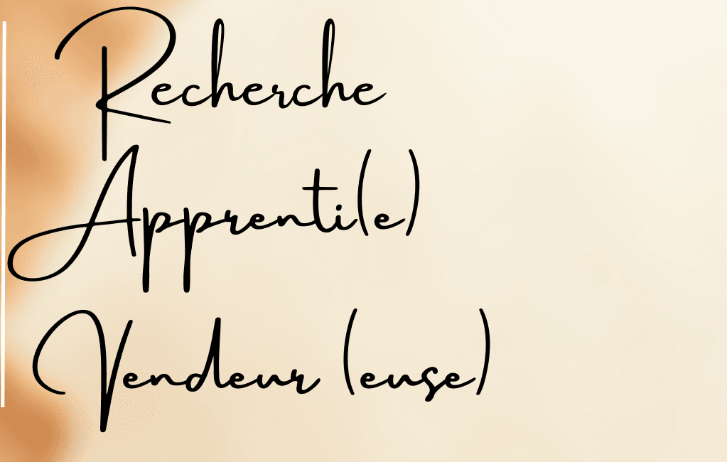 recherche apprenti vente